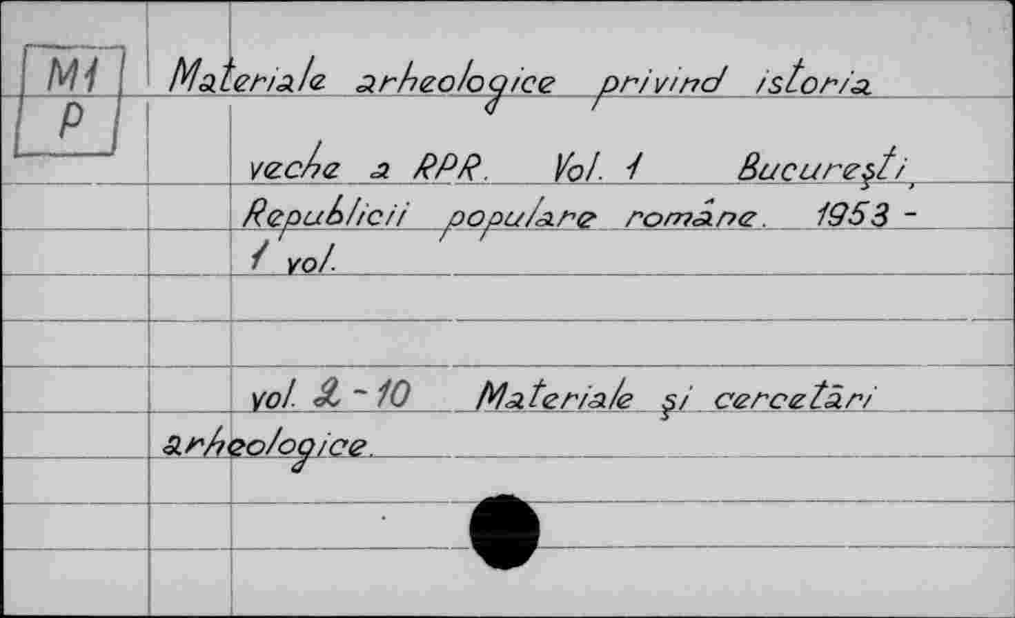 ﻿Republic і і рори/АГе romane.____1953-
vol RL~ 10 Ma.ter/3./e g/' cercetâr/____________
722,